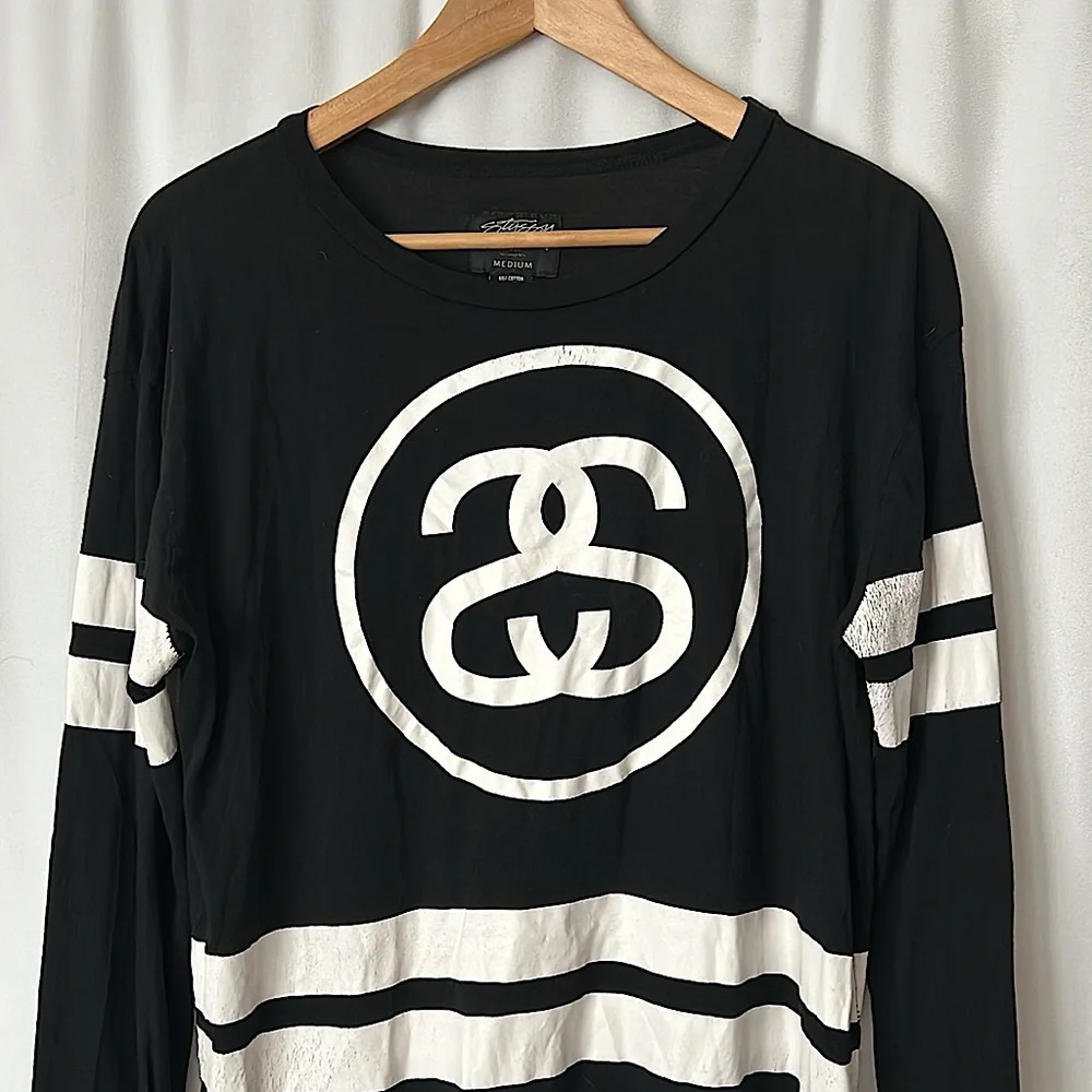 Stussy Vintage Black Long Sleeve Sweatshirt Top **Size M**🖤🖤 - Picture 3 of 7
